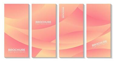 abstrait moderne brochure ensemble coloré pente Orange Contexte vecteur