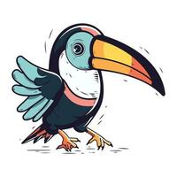 toucan oiseau. vecteur illustration de une dessin animé toucan.