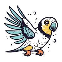 perroquet. vecteur illustration de une perroquet sur une blanc Contexte.