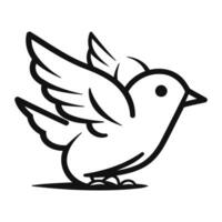 Pigeon icône. Facile illustration de Pigeon vecteur icône pour la toile