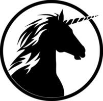 Licorne - minimaliste et plat logo - vecteur illustration