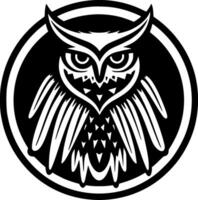 hibou - minimaliste et plat logo - vecteur illustration