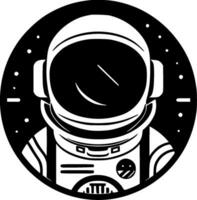 astronaute, noir et blanc vecteur illustration