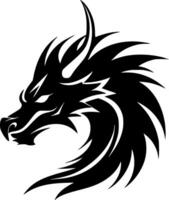 dragon - minimaliste et plat logo - vecteur illustration