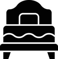 illustration de conception d'icône de vecteur de lit simple