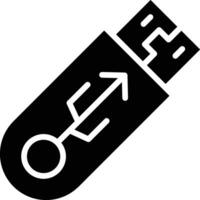 illustration de conception d'icône de vecteur de clé USB