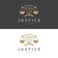 légal Justice Balance logo conception avec Facile ligne modèle pour entreprise marques vecteur