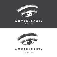 cil logo, aux femmes œil beauté salon Facile conception avec ligne modèle, vecteur modèle icône