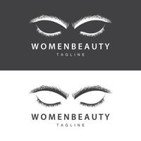 cil logo, aux femmes œil beauté salon Facile conception avec ligne modèle, vecteur modèle icône