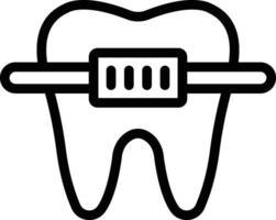 un appareil dentaire vecteur icône conception illustration