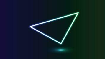 triangulaire néon effet cadre, triangulaire lumière effet vecteur