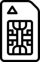 illustration de conception d'icône de vecteur de carte sim