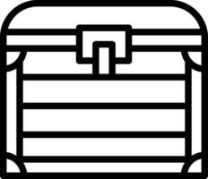 illustration de conception d'icône de vecteur de boîte au trésor
