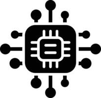 microprocesseur vecteur icône conception illustration