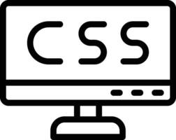 illustration de conception d'icône vectorielle css vecteur