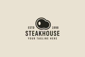 ancien style steak House logo vecteur icône illustration