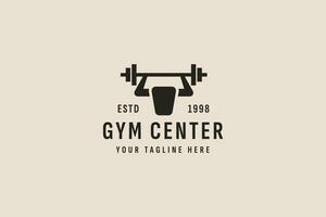 ancien style Gym centre logo vecteur icône illustration