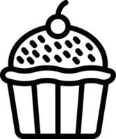 illustration de conception d'icône de vecteur de cupcake