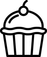 illustration de conception d'icône de vecteur de cupcake