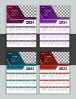 vecteur calendrier conception modèle 2024