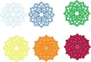 mandala multicouche ornements, mur décor art, bois Couper et papier Couper modèle vecteur