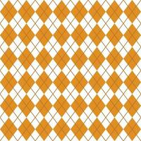 Orange et blanc sans couture argyle modèle vecteur