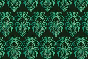 vert et turquoise floral conception sur une foncé vert Contexte vecteur