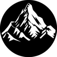 montagnes, minimaliste et Facile silhouette - vecteur illustration