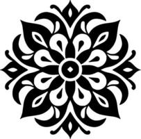 mandala, noir et blanc vecteur illustration