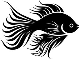 poisson, noir et blanc vecteur illustration