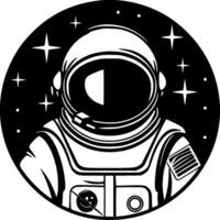 astronaute, noir et blanc vecteur illustration