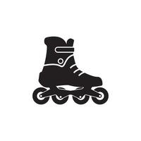 rouleau patins logo icône vecteur modèle illustration conception.
