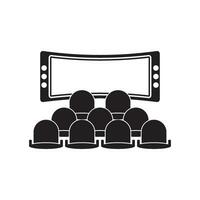 cinéma siège logo icône symbole vecteur conception modèle illustration.