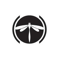 libellule logo icône symbole vecteur conception modèle illustration.