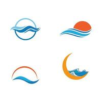 mer vague logo vecteur affaires élément et symbole