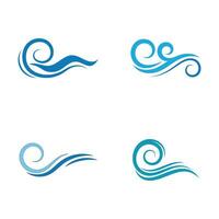 mer vague logo vecteur affaires élément et symbole