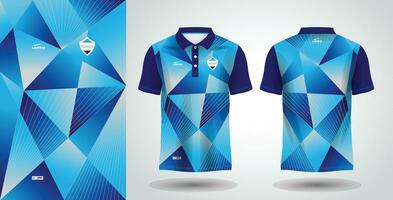 bleu sublimation chemise pour polo sport Jersey modèle vecteur