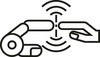 artificiel intelligence icône symbole vecteur image. illustration de le cerveau robot apprentissage Humain intelligent algorithme conception image.