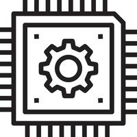 artificiel intelligence icône symbole vecteur image. illustration de le cerveau robot apprentissage Humain intelligent algorithme conception image.