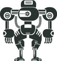 artificiel intelligence icône symbole vecteur image. illustration de le cerveau robot apprentissage Humain intelligent algorithme conception image.