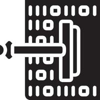 artificiel intelligence icône symbole vecteur image. illustration de le cerveau robot apprentissage Humain intelligent algorithme conception image.