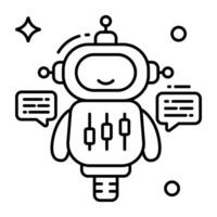 une conception d'icône de talk bot vecteur