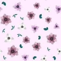 motif floral sans couture vintage de fleurs de jardin colorées pour tissu vecteur