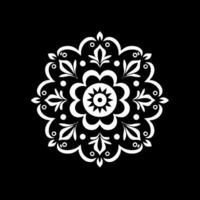 mandala, noir et blanc vecteur illustration