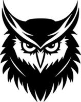 hibou, noir et blanc vecteur illustration