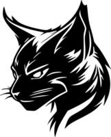 chat sauvage - minimaliste et plat logo - vecteur illustration