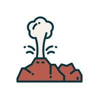geyser Puissance rempli Couleur icône. vecteur icône pour votre site Internet, mobile, présentation, et logo conception.