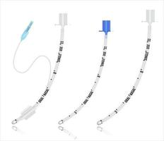 trachéale - endotrachéale - intubation - sonde. illustration vectorielle vecteur