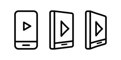 ensemble de mobile téléphone Icônes isolé dans divers positions. modèle pour infographie ui ou présentation, ux conception interface. vecteur