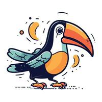 toucan vecteur illustration. isolé toucan sur blanc Contexte.